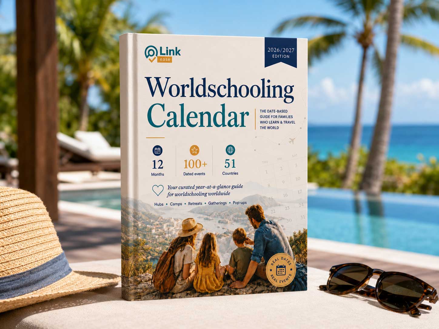 Worldschooling Calendar travel mockup